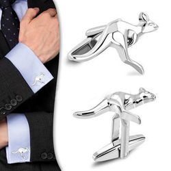 Stainless Steel Kangaroo Australia Cufflinks Stainless Steel Kangaroo Australia Cufflinks